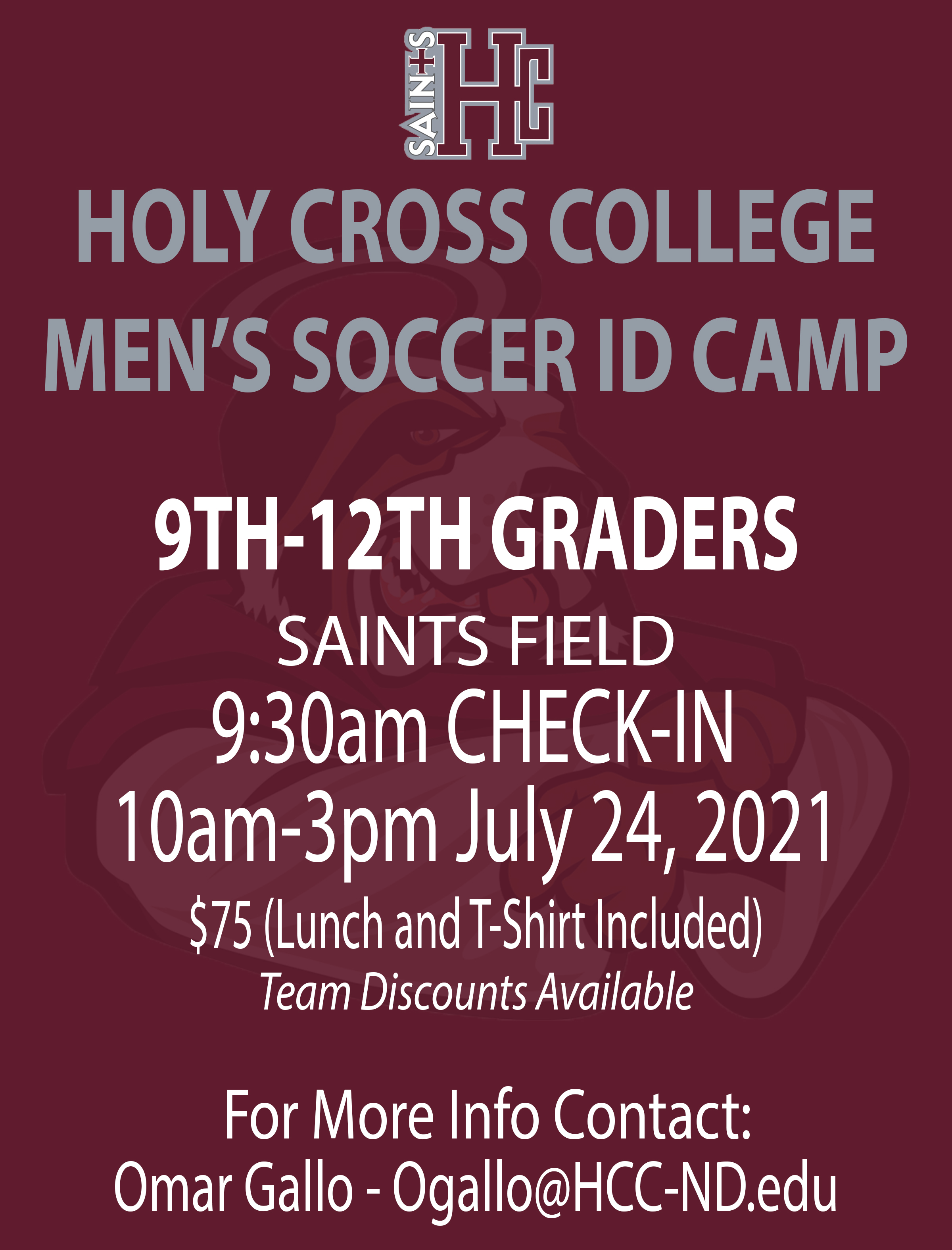 Soccer Camp Men ID - Holy Cross College