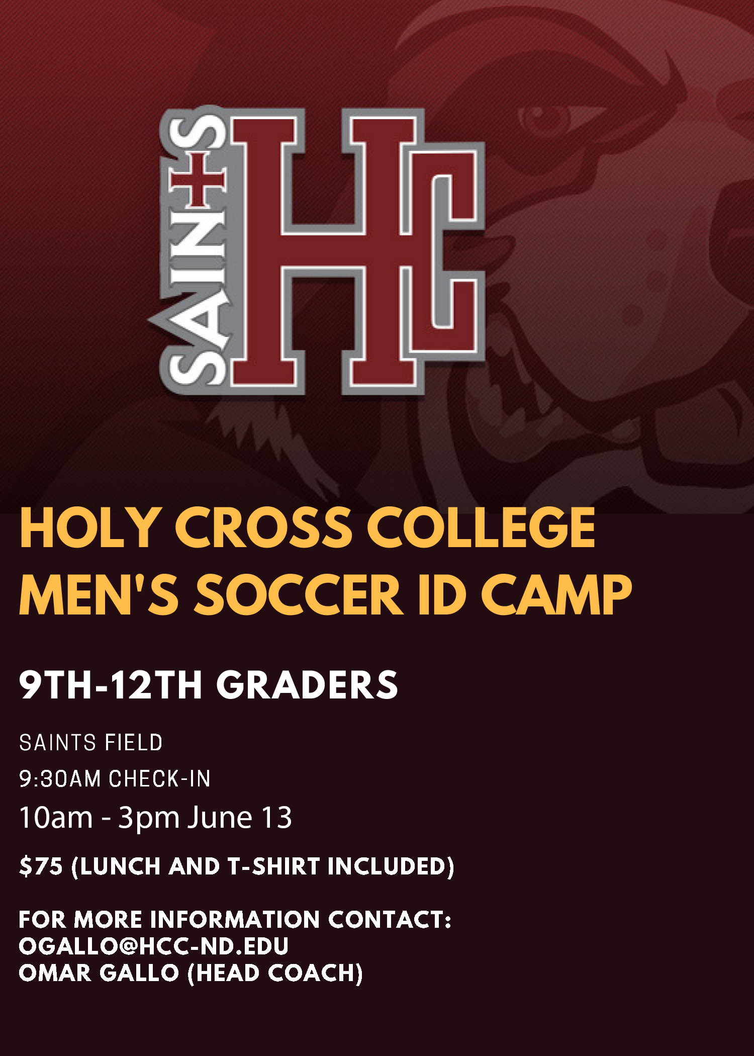 Soccer Camp Men ID Holy Cross College